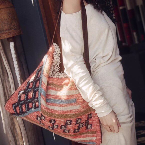 Whimsy Rug Slouchy Tote - Picture 1 of 5